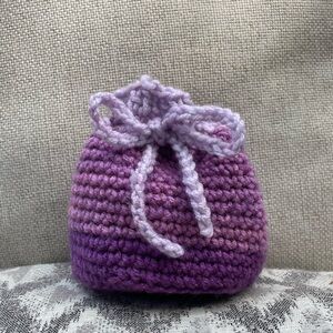 Handmade Purple Gradient Crochet Pouch. NWOT